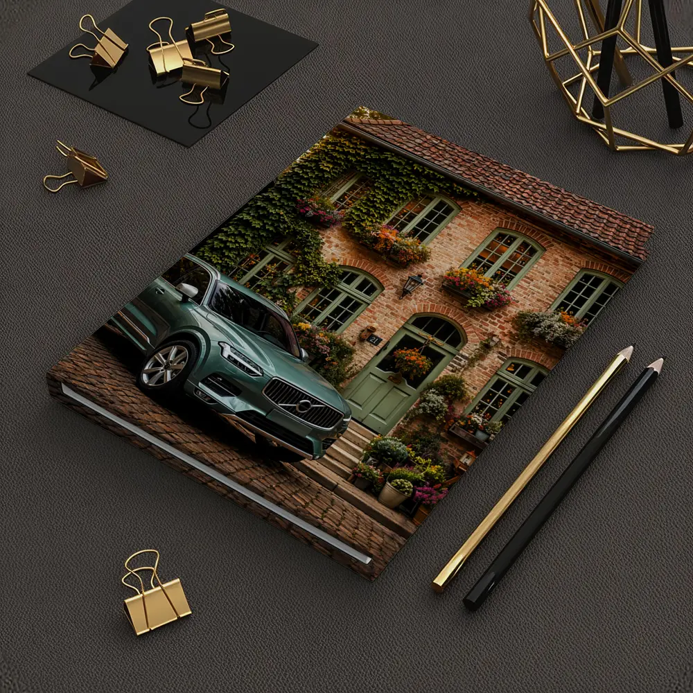 Volvo XC90 Parked Outside Charming Brick House – Notebooks