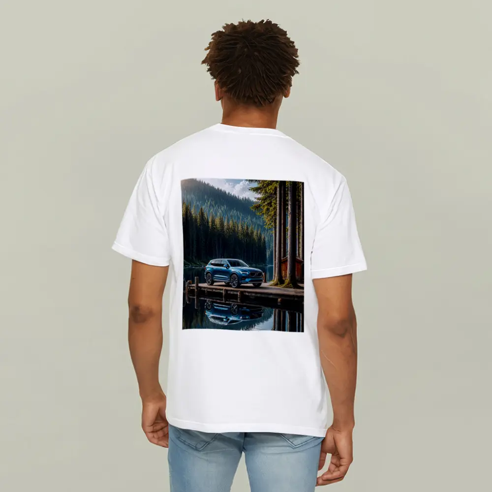 Volvo XC60 Parked By Mountain Lake – T-Shirts
