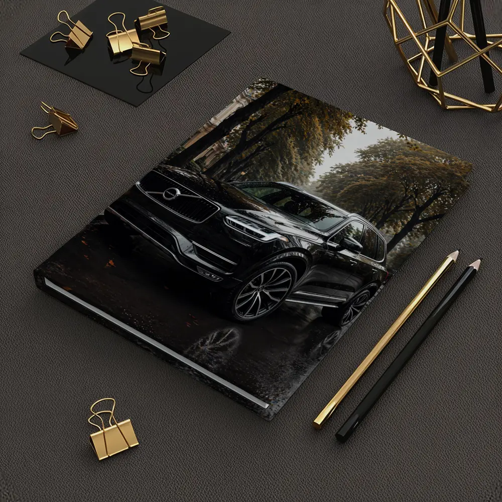Volvo XC90 Black SUV Rainy City Street – Notebooks