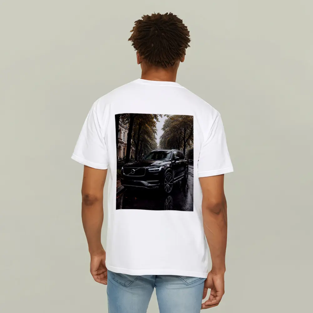 Volvo XC90 Black SUV Rainy City Street – T-Shirts