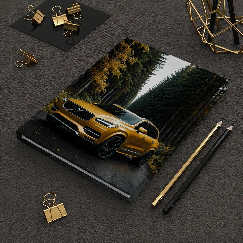Volvo XC90 Gold SUV Forest Road – Notebooks