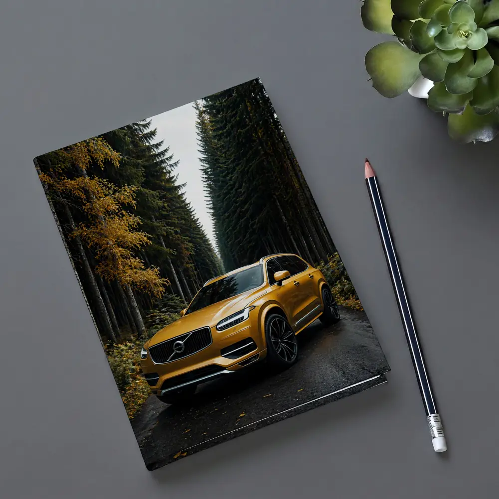Volvo XC90 Gold SUV Forest Road – Notebooks