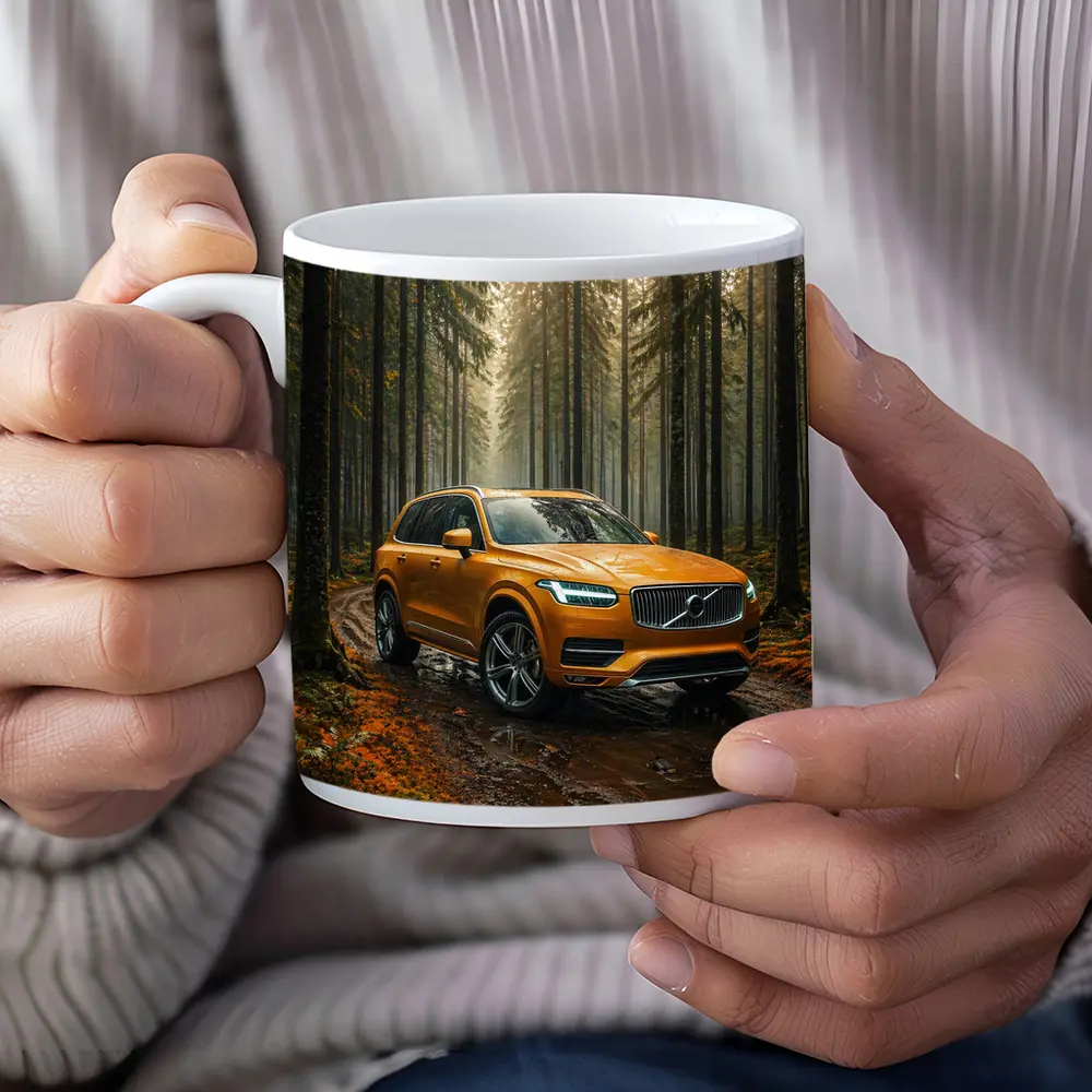 Volvo XC90 SUV Wet Forest Trail – Mugs