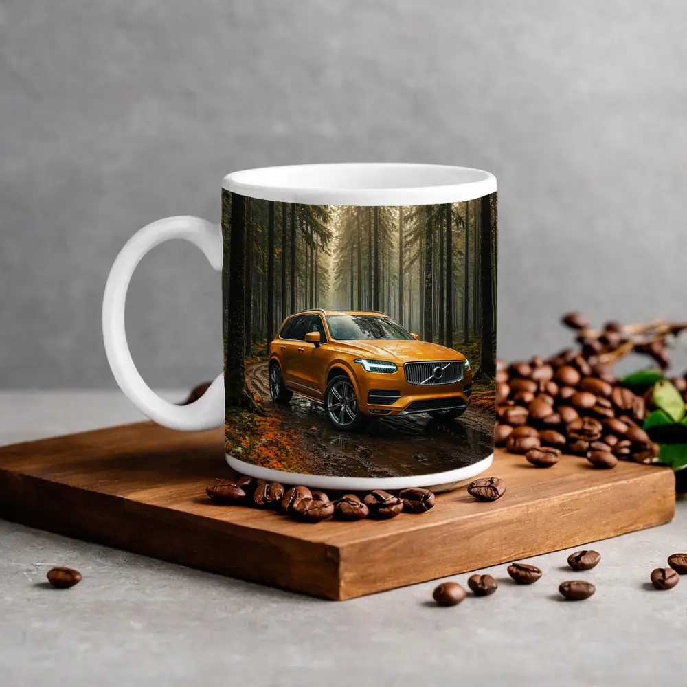 Volvo XC90 SUV Wet Forest Trail – Mugs