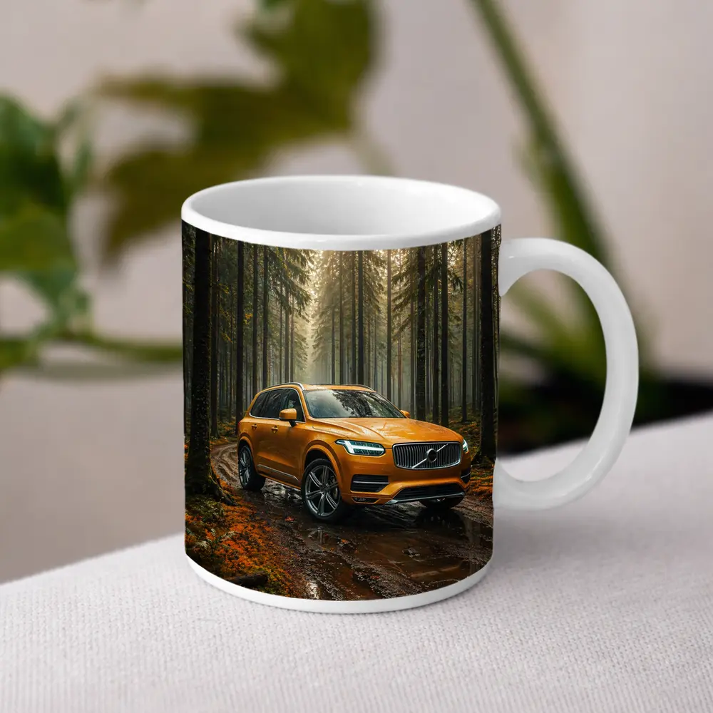 Volvo XC90 SUV Wet Forest Trail – Mugs