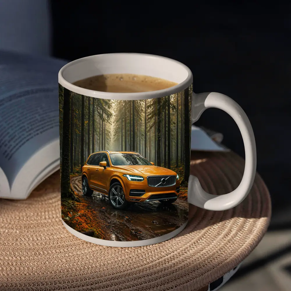 Volvo XC90 SUV Wet Forest Trail – Mugs