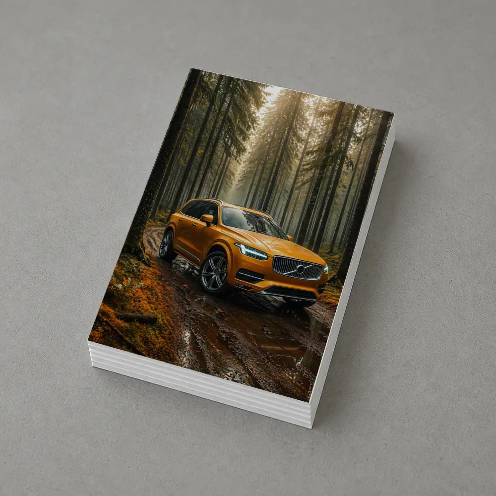 Volvo XC90 SUV Wet Forest Trail – Postcards