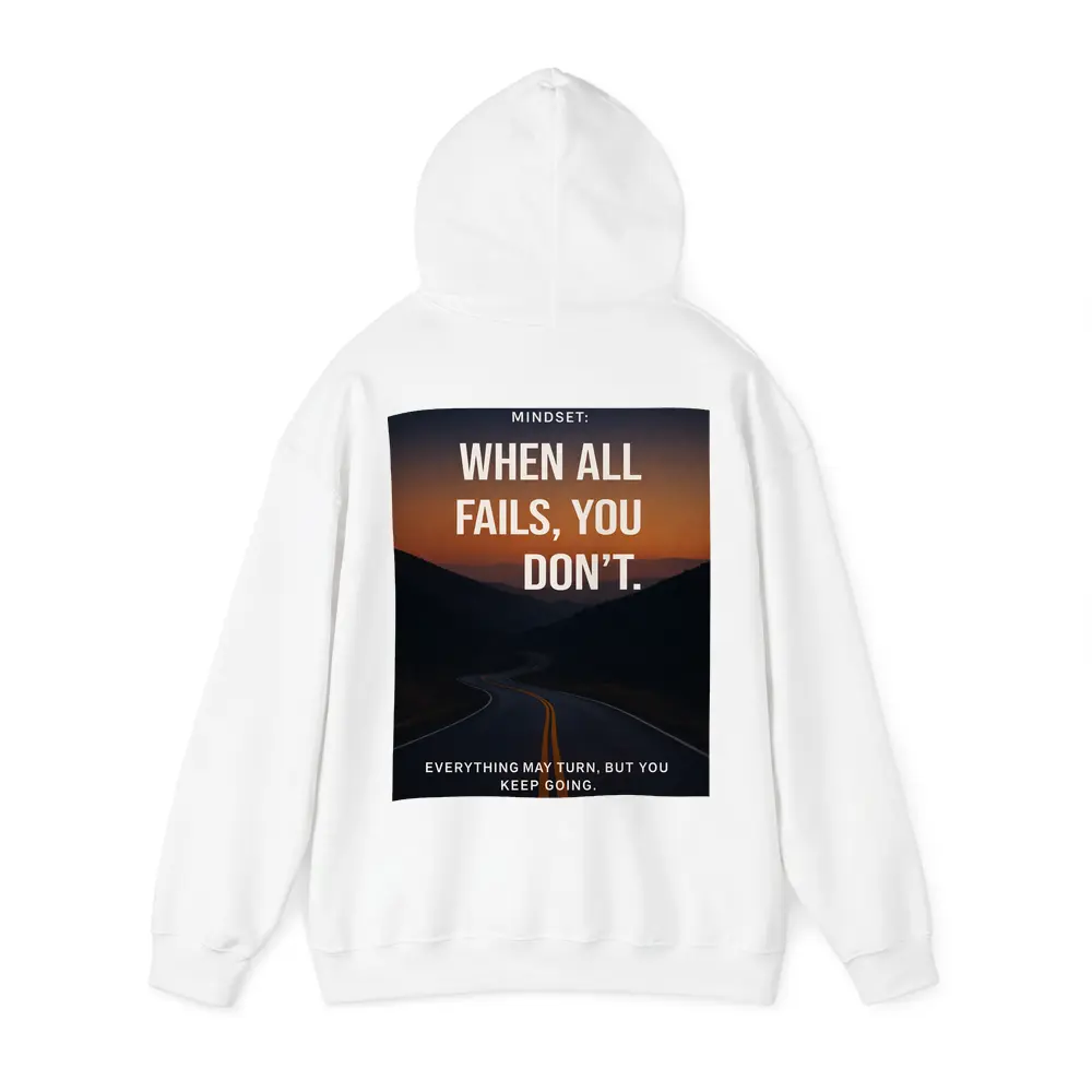 Mindset Quote Road Sunset Motivational Art – Hoodies