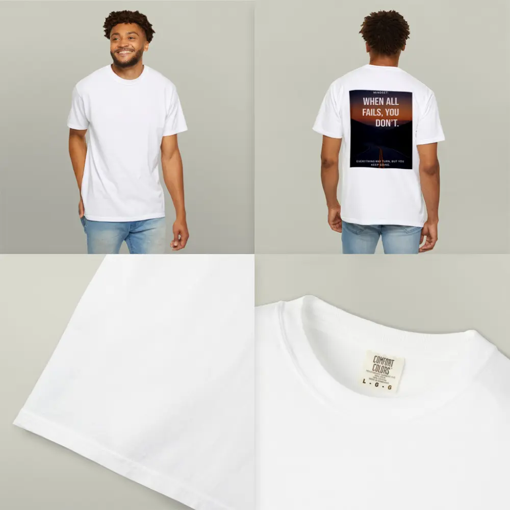 Mindset Quote Road Sunset Motivational Art – T-Shirts