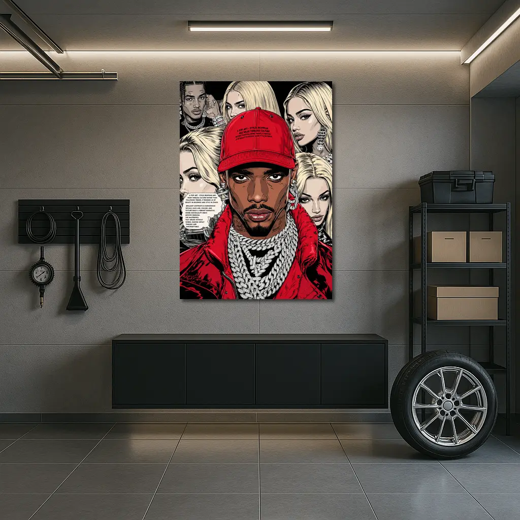Urban Pop Art Comic Style Hip Hop Portrait – Wall Art