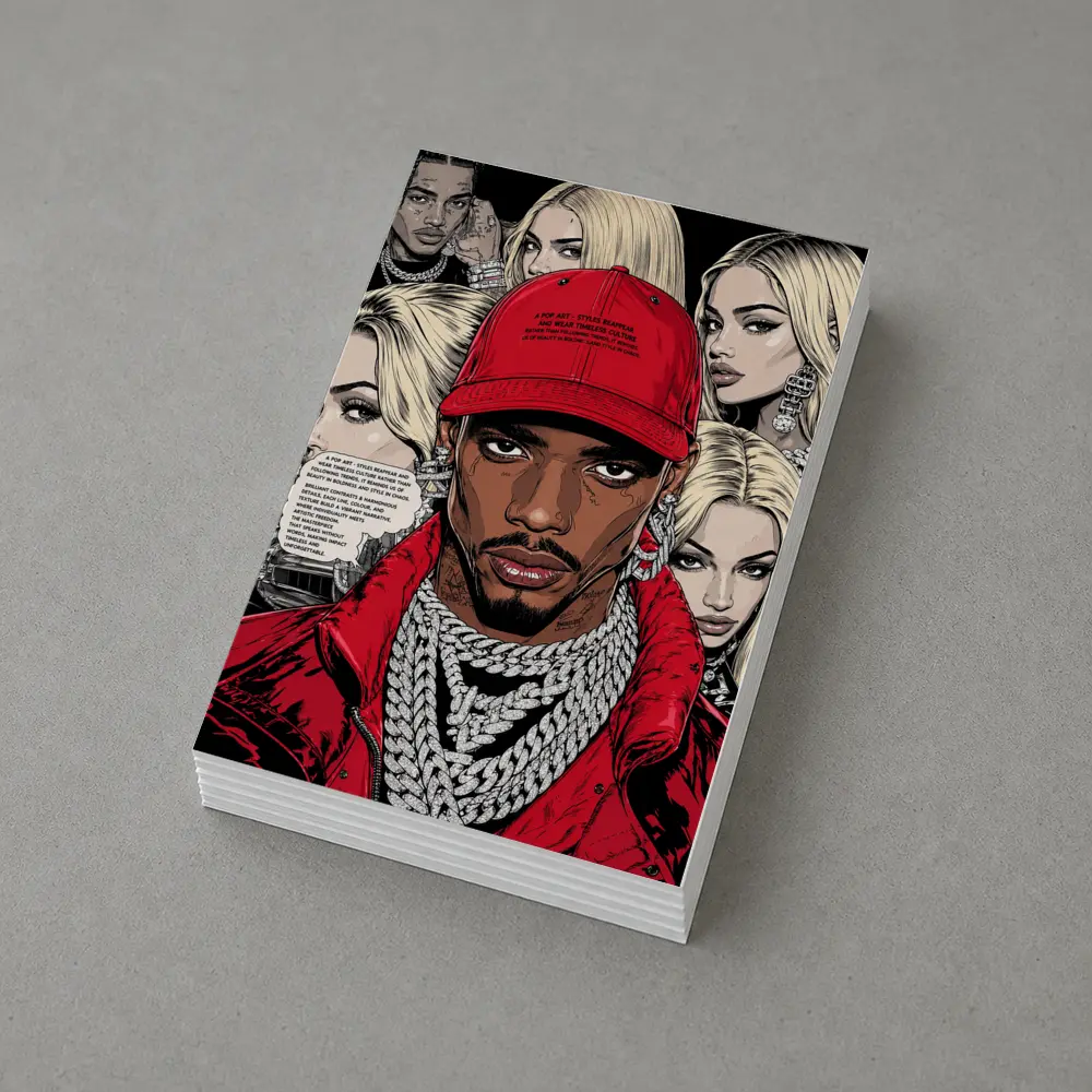 Urban Pop Art Comic Style Hip Hop Portrait – Postcards