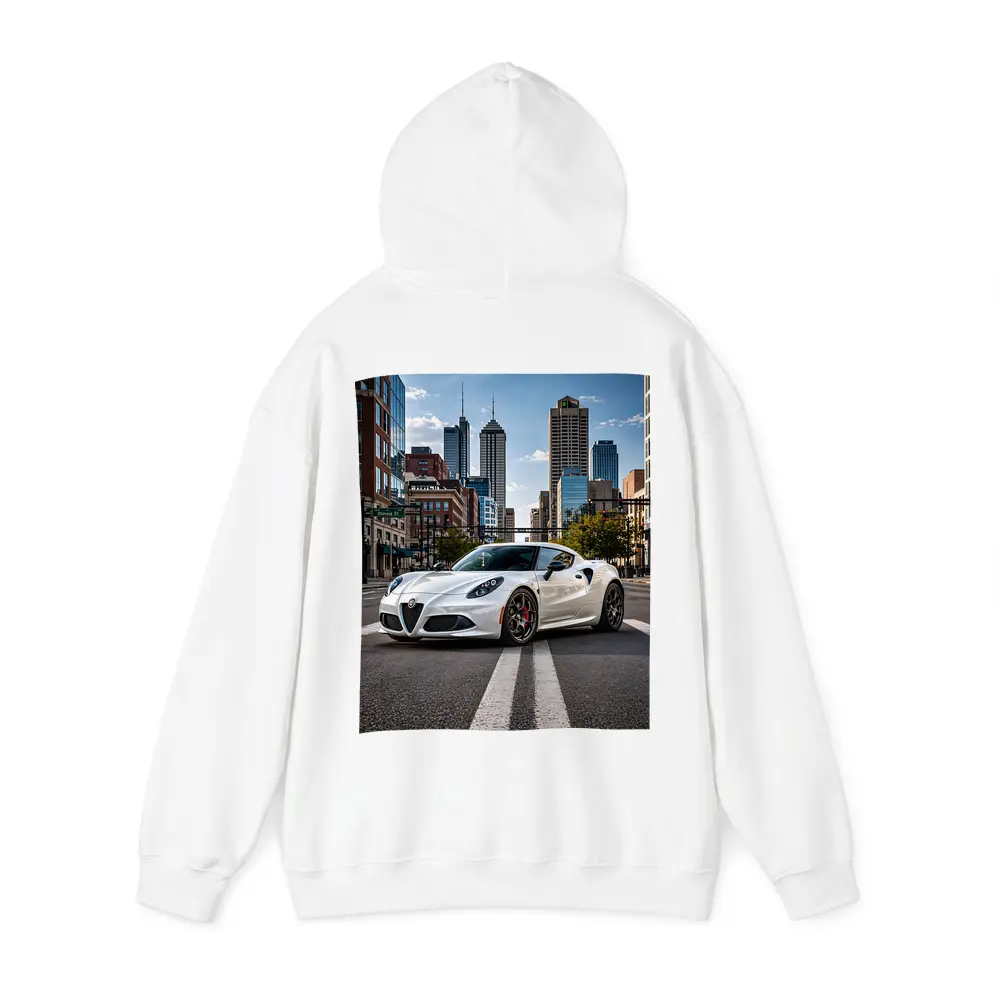 White Alfa Romeo 4C City Street – Hoodies
