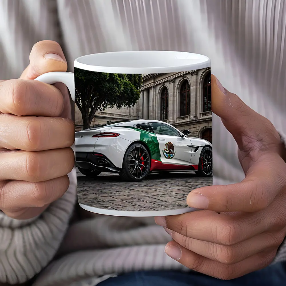 Aston Martin DB11 Mexican Flag Urban Plaza – Mugs