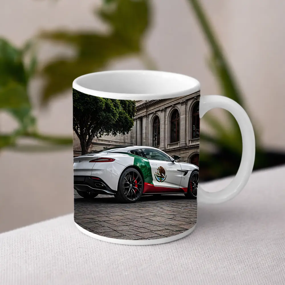 Aston Martin DB11 Mexican Flag Urban Plaza – Mugs