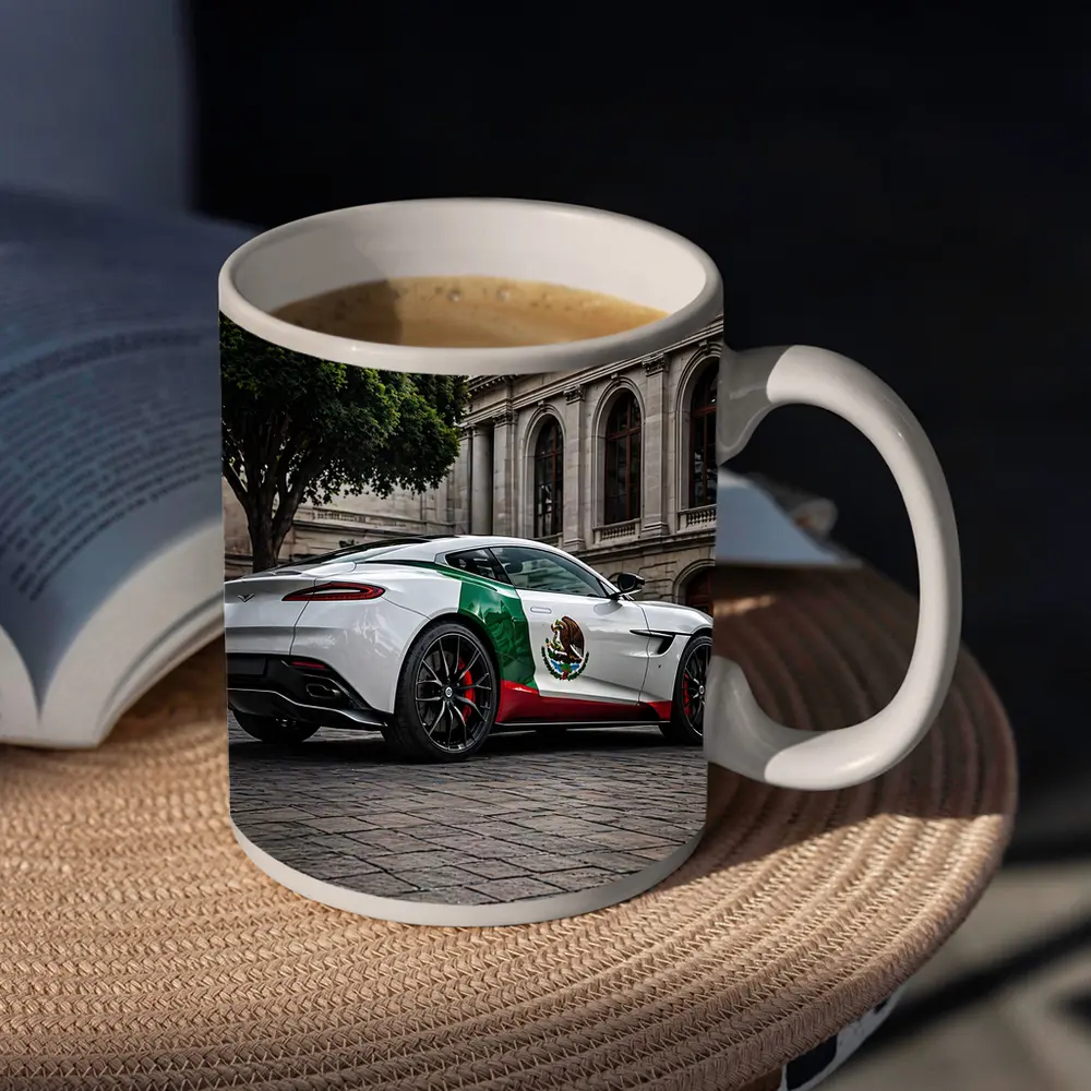 Aston Martin DB11 Mexican Flag Urban Plaza – Mugs