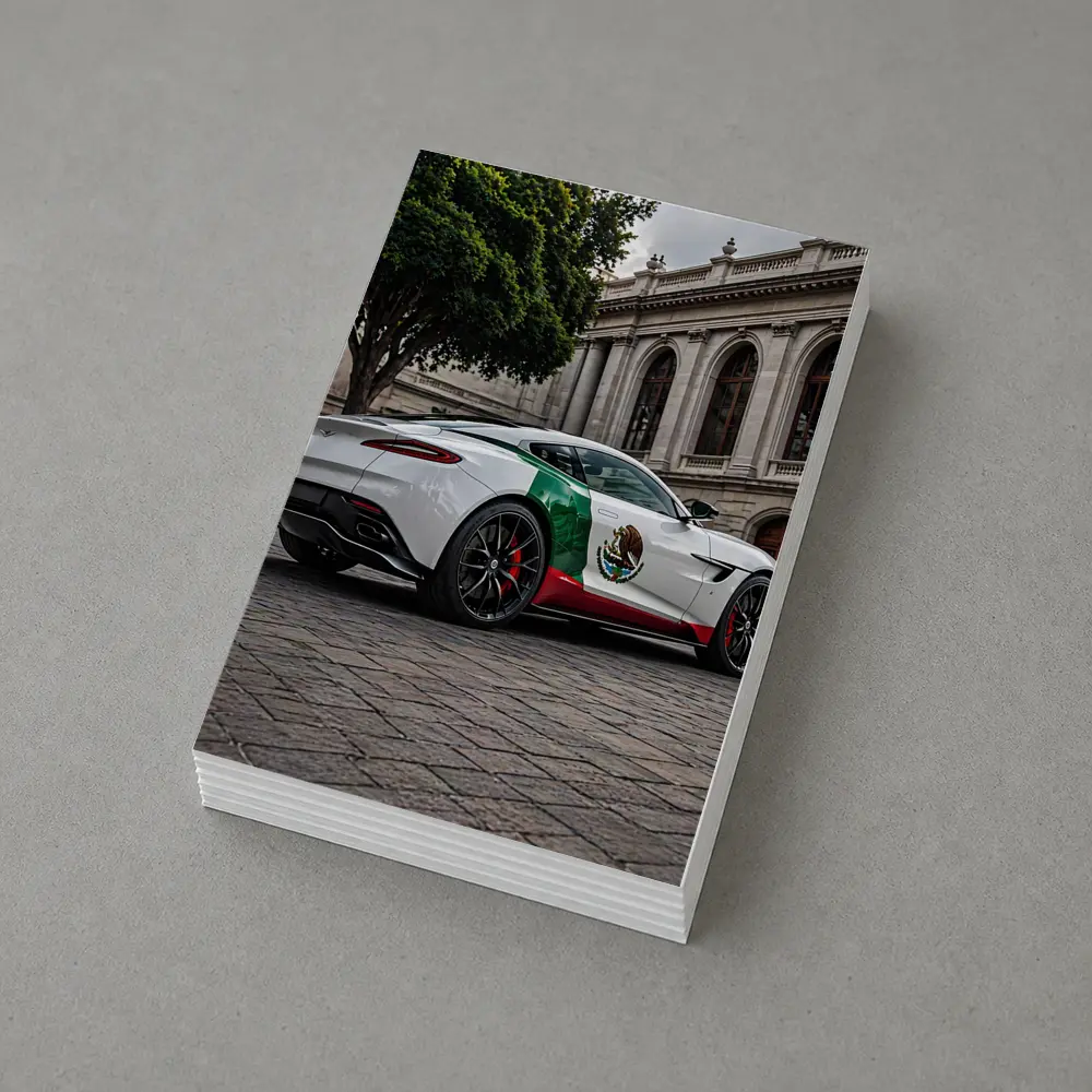 Aston Martin DB11 Mexican Flag Urban Plaza – Postcards