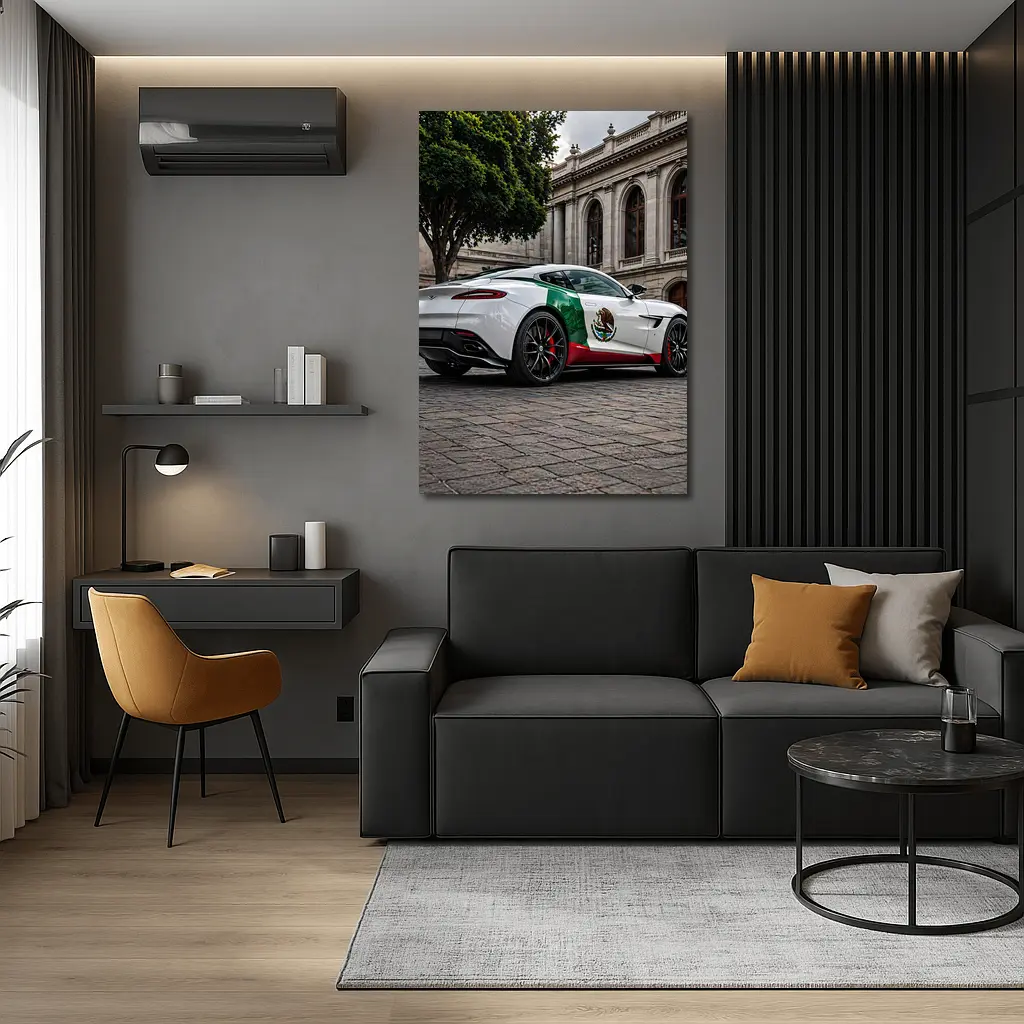 Aston Martin DB11 Mexican Flag Urban Plaza – Wall Art