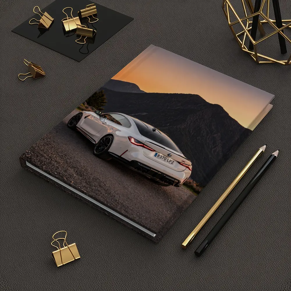 BMW M4 White Coupe Mountain Sunset – Notebooks