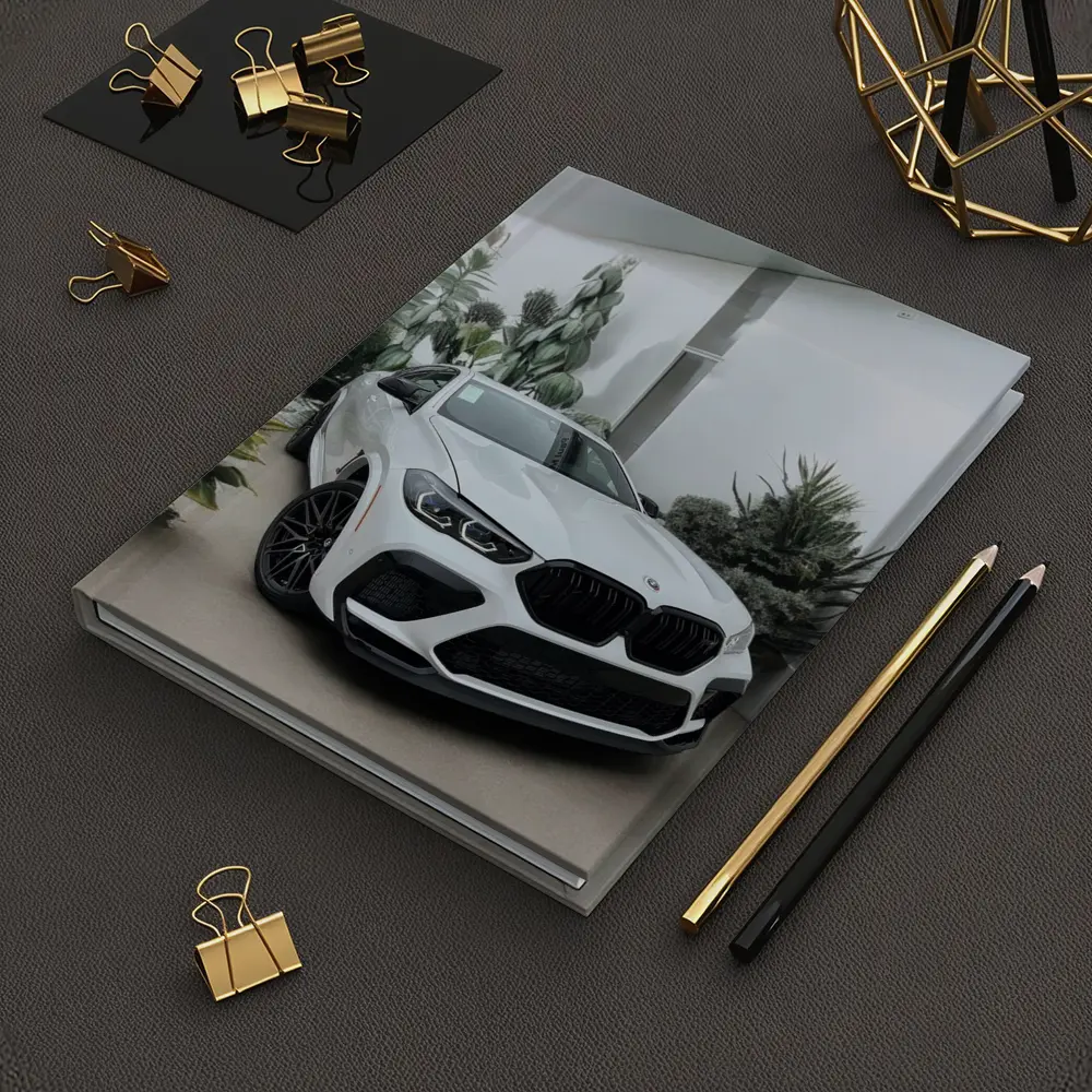 BMW X6 M White SUV Plants Background – Notebooks