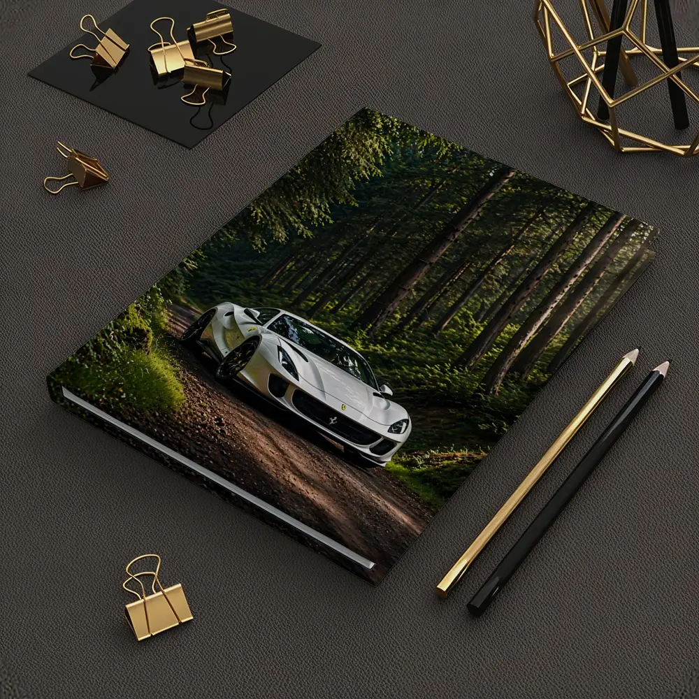 White Ferrari 812 Superfast Forest Road – Notebooks