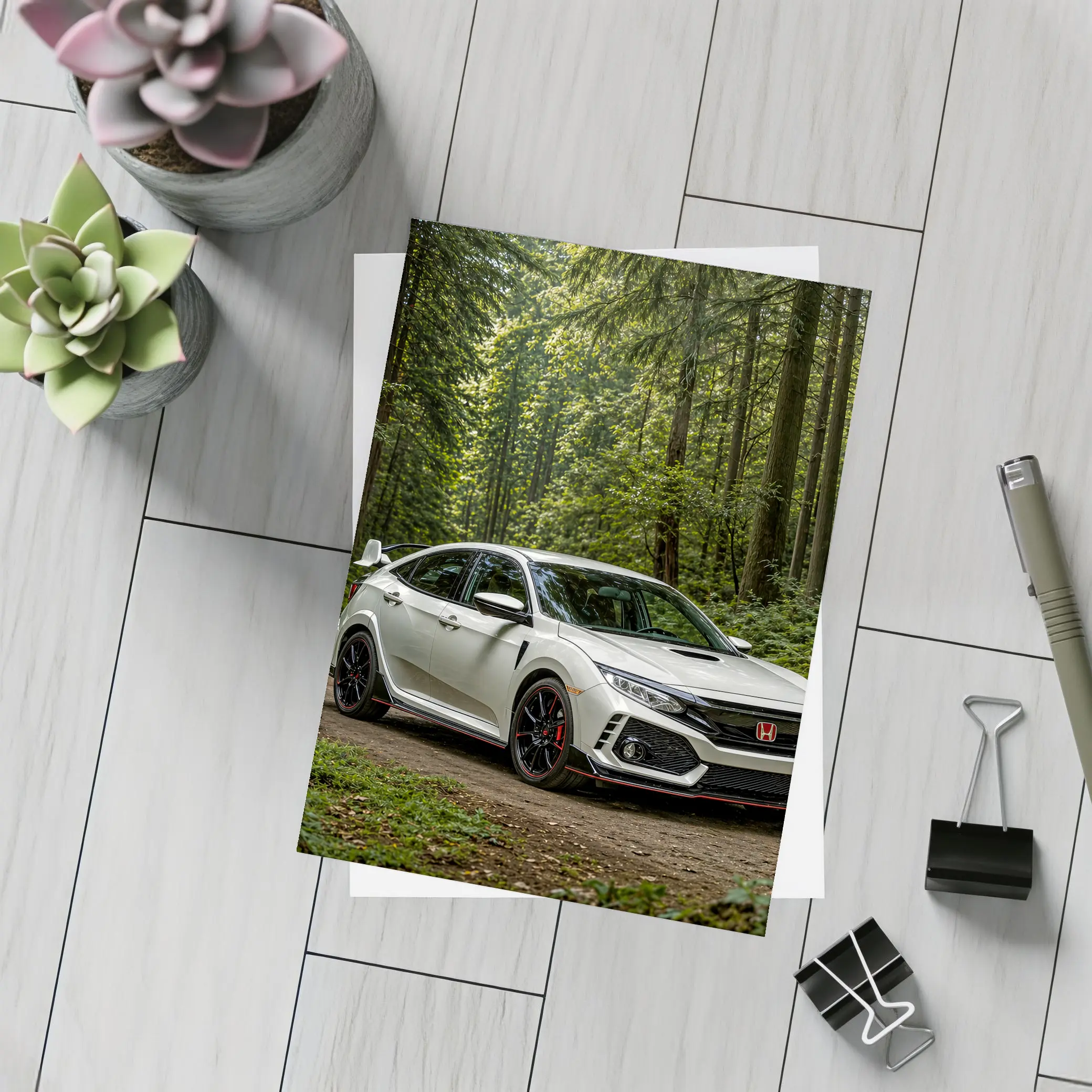 Honda Civic Type R Forest Trail – Postcards