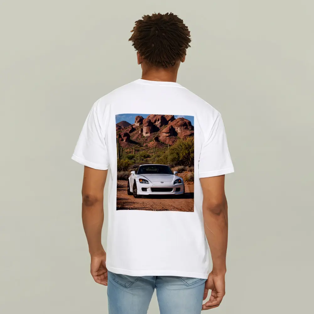 Honda S2000 White Desert Rock Background – T-Shirts