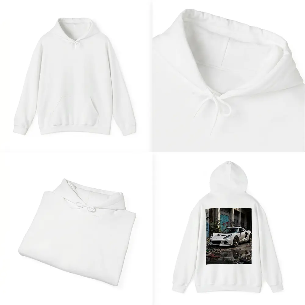 Lotus Elise White Sports Car Urban Decay – Hoodies