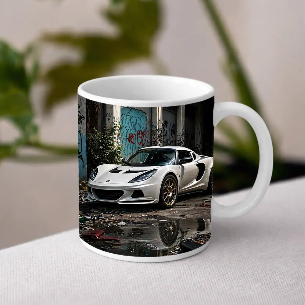 Lotus Elise White Sports Car Urban Decay – Mugs