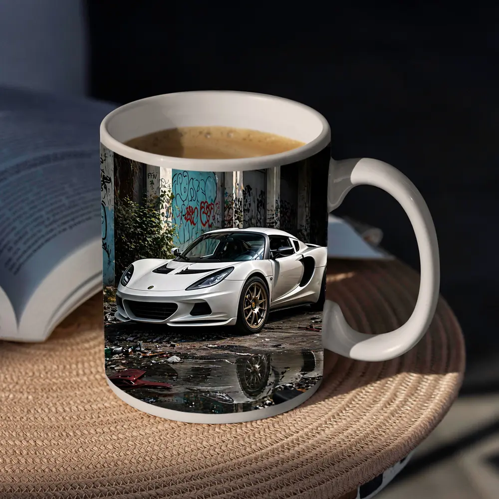 Lotus Elise White Sports Car Urban Decay – Mugs