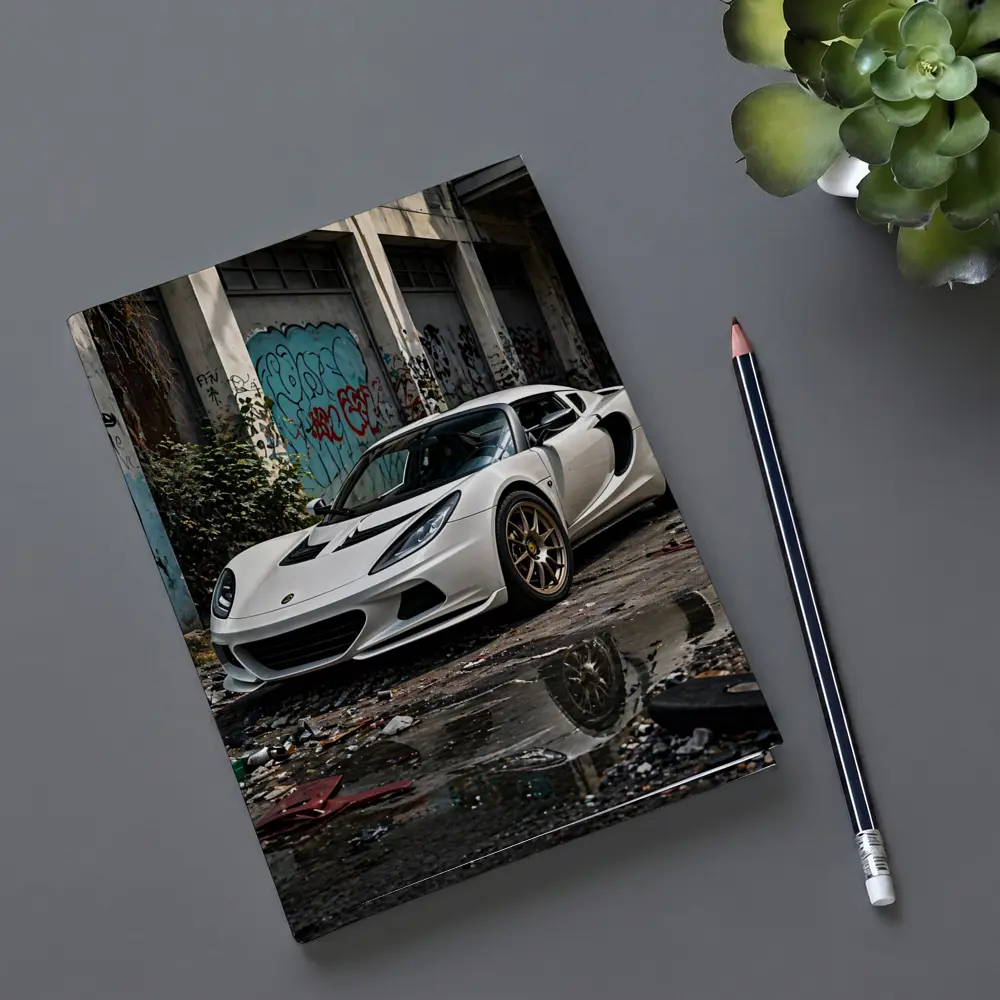 Lotus Elise White Sports Car Urban Decay – Notebooks