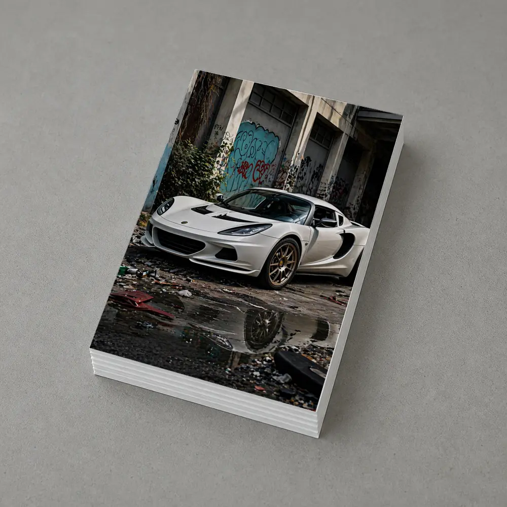 Lotus Elise White Sports Car Urban Decay – Postcards