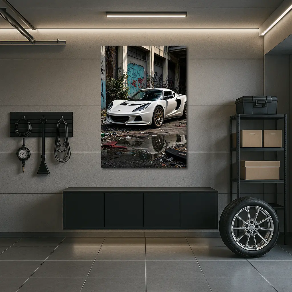 Lotus Elise White Sports Car Urban Decay – Wall Art