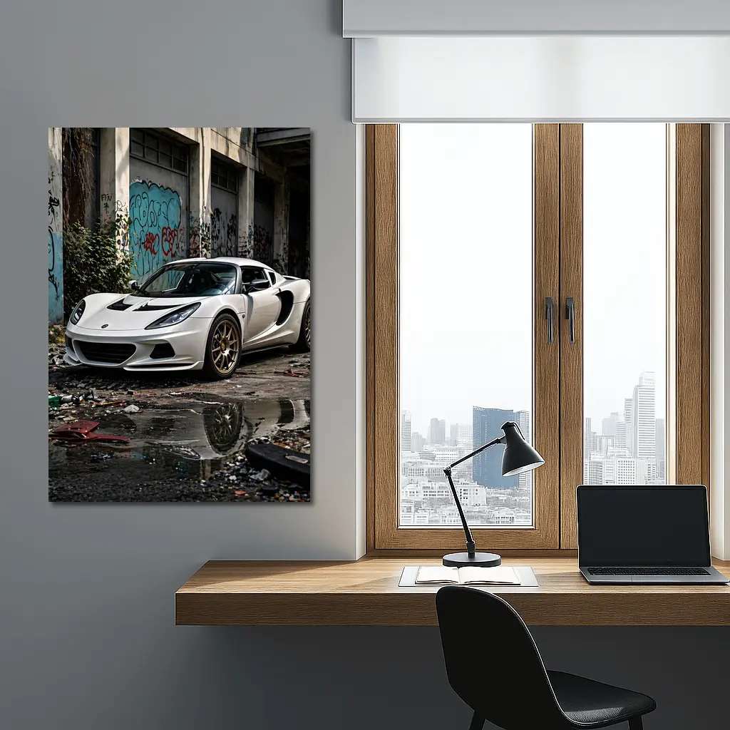Lotus Elise White Sports Car Urban Decay – Wall Art