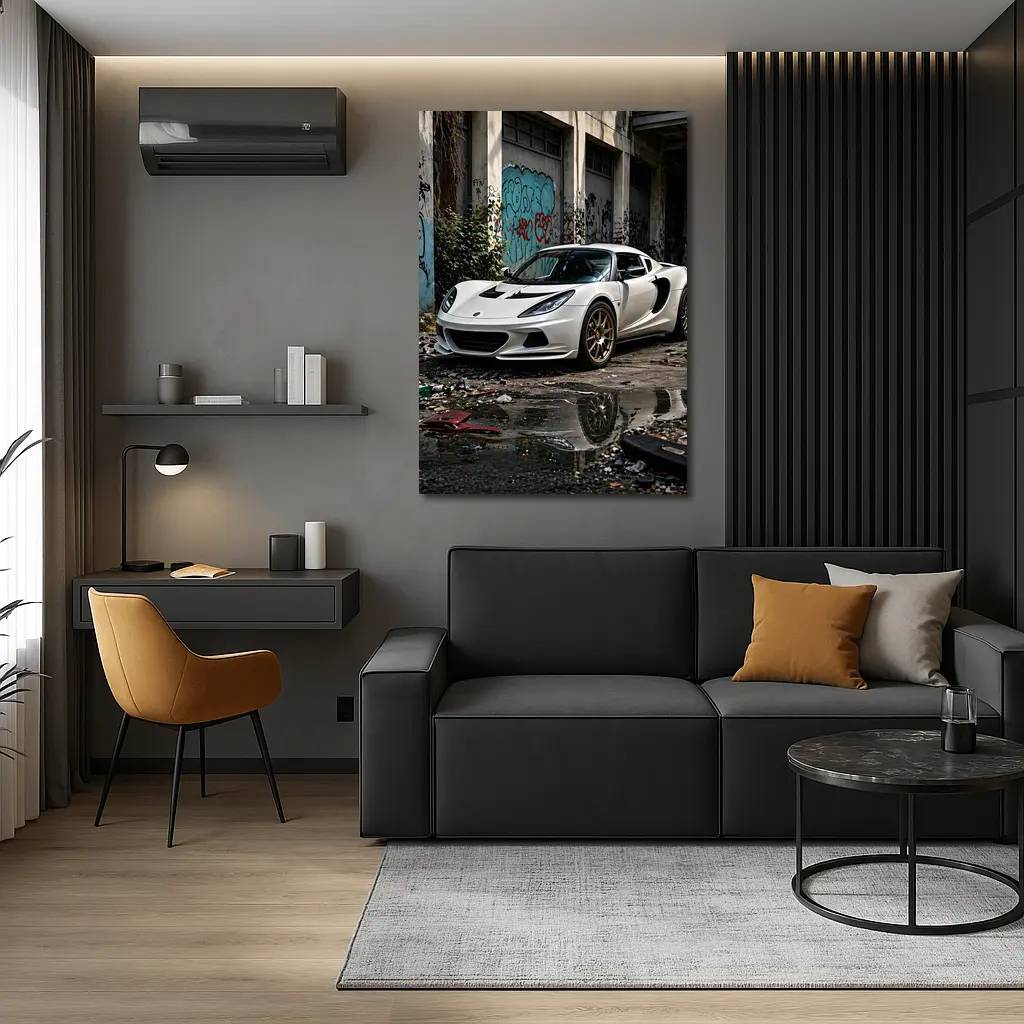 Lotus Elise White Sports Car Urban Decay – Wall Art