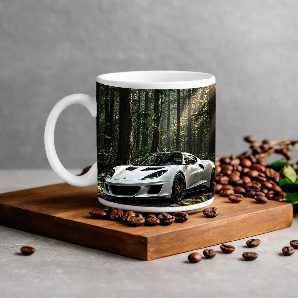 White Lotus Evora Sports Car Forest – Mugs
