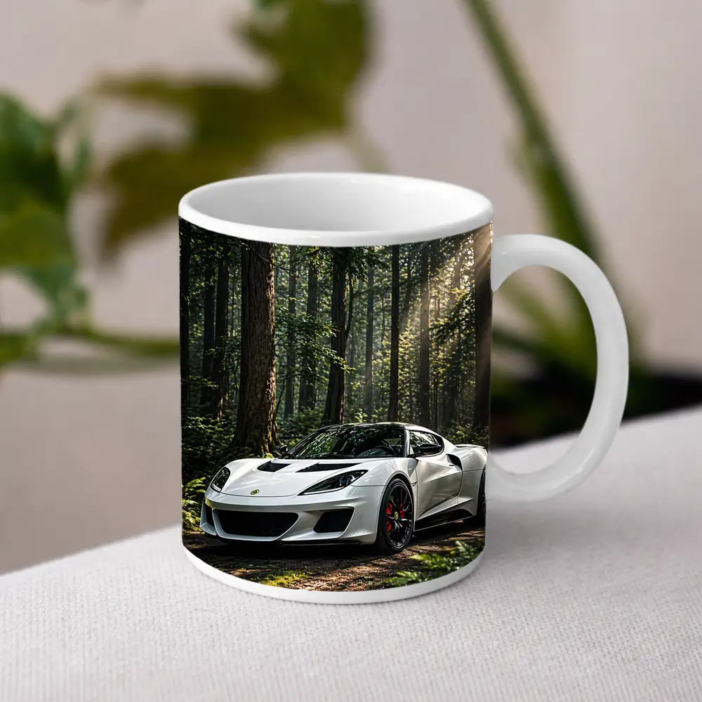 White Lotus Evora Sports Car Forest – Mugs
