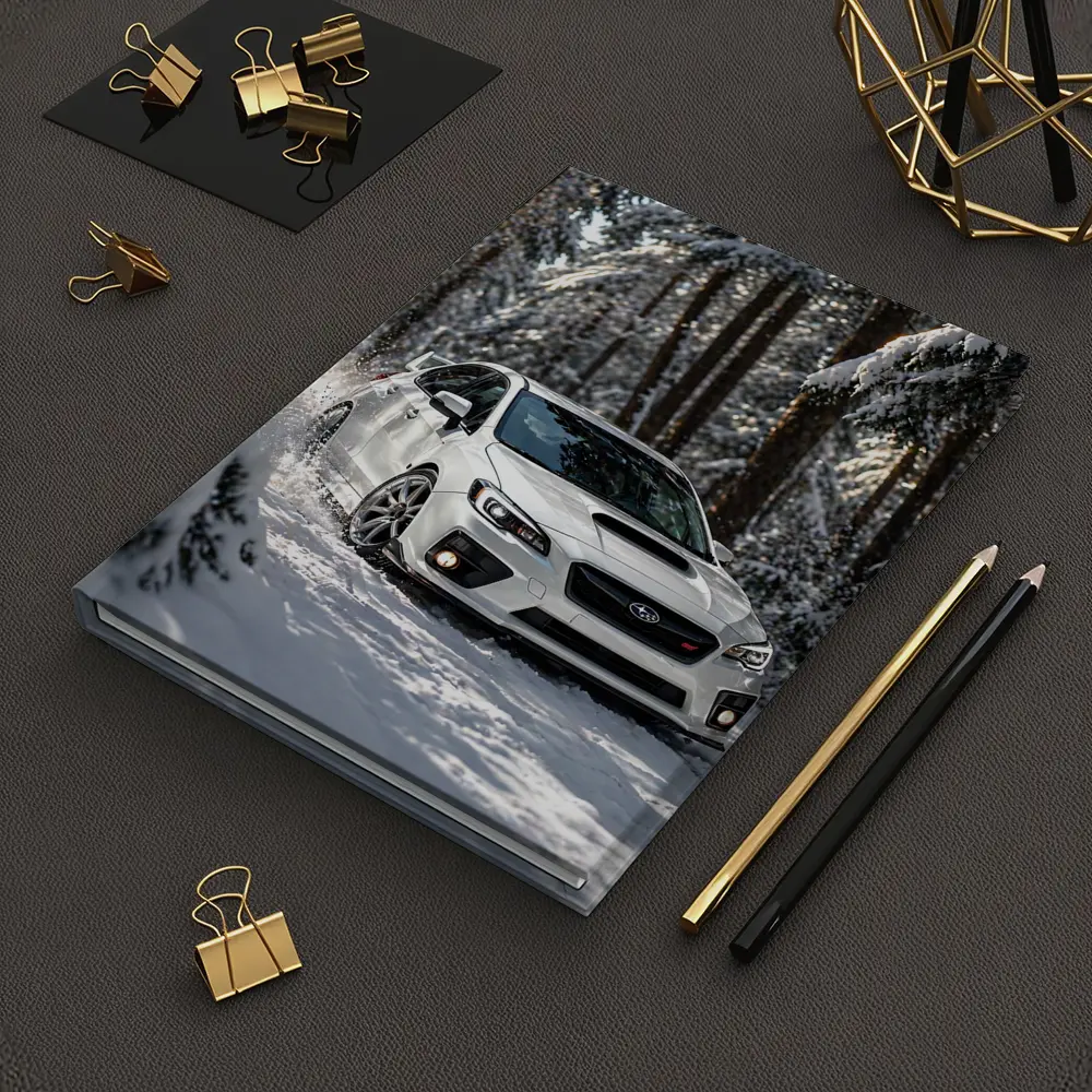 Subaru WRX STI White Snowy Forest Drive – Notebooks