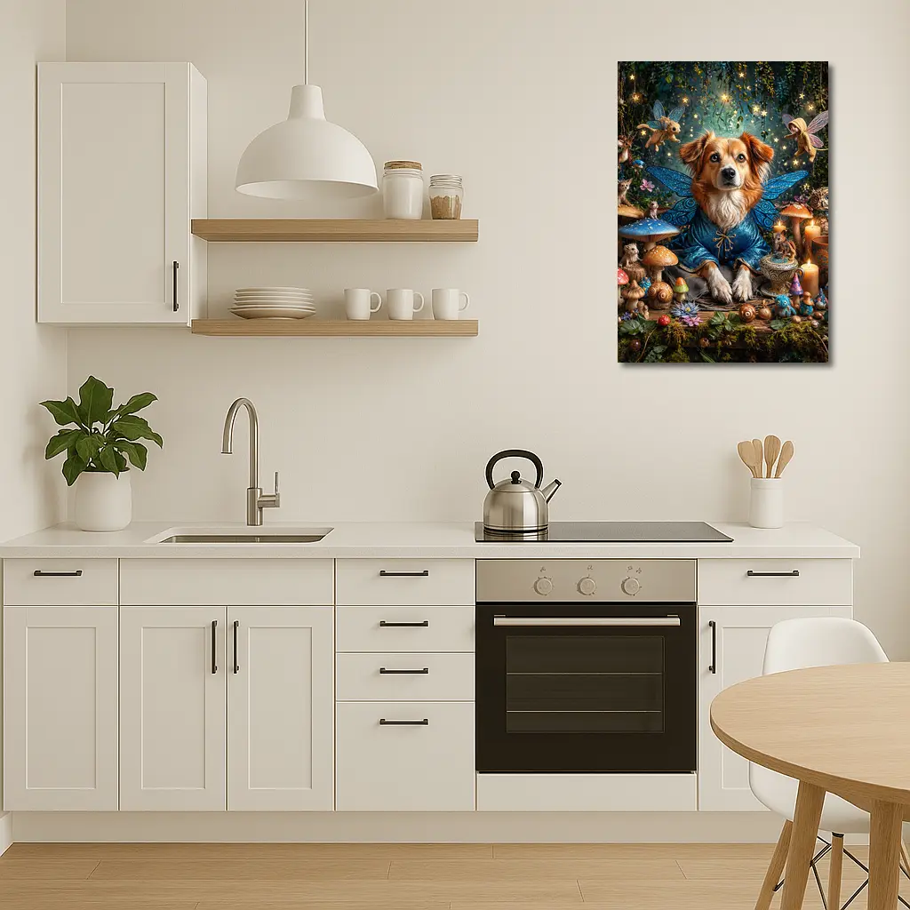 Fairy Dog With Wings In Enchanted Forest – Wall Art
