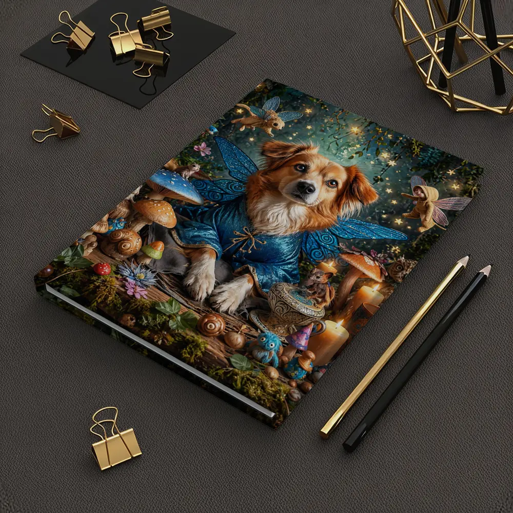 Fairy Dog With Wings In Enchanted Forest – Notebooks