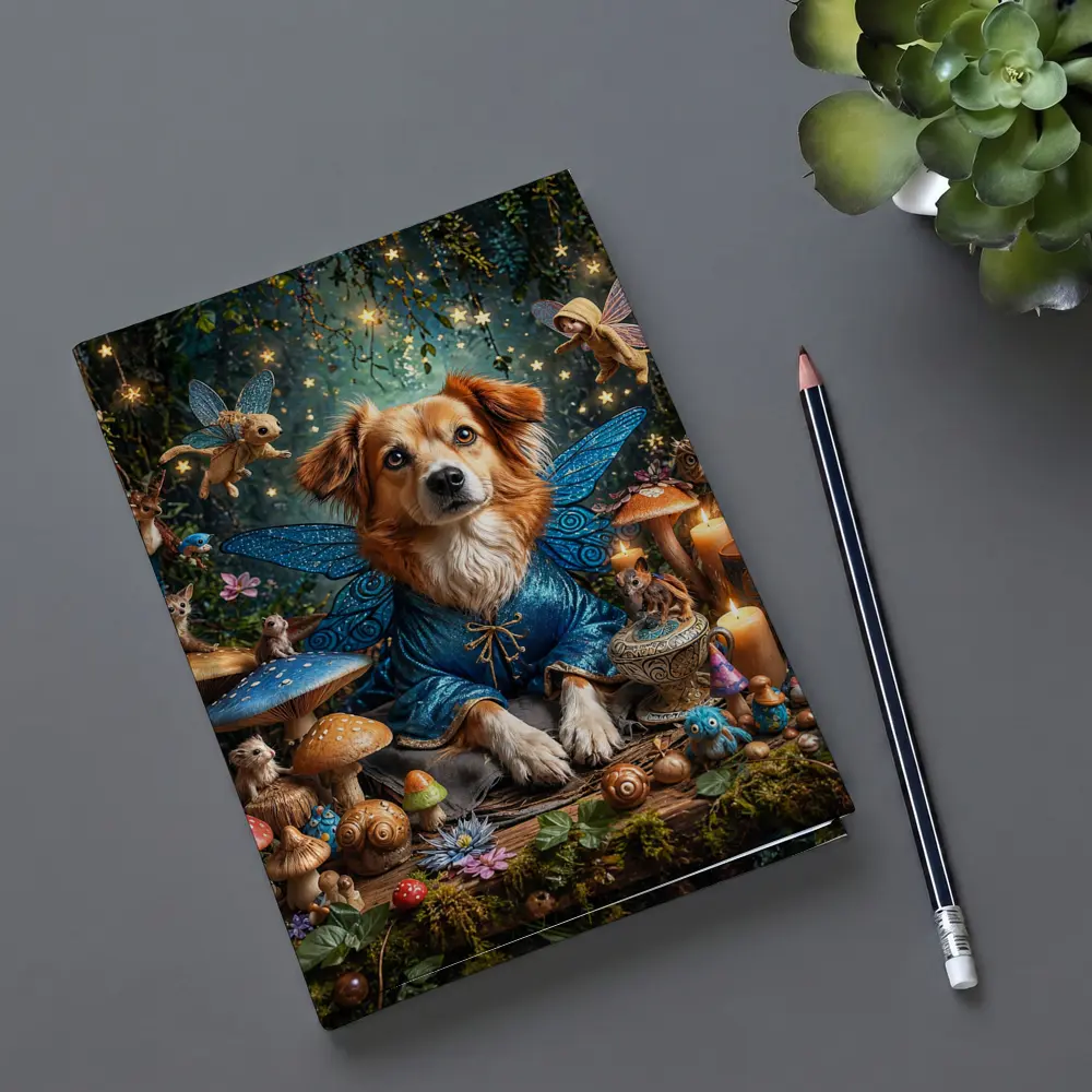 Fairy Dog With Wings In Enchanted Forest – Notebooks