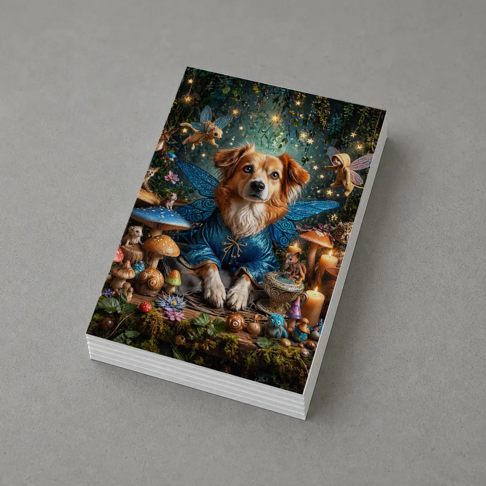 Fairy Dog With Wings In Enchanted Forest – Postcards