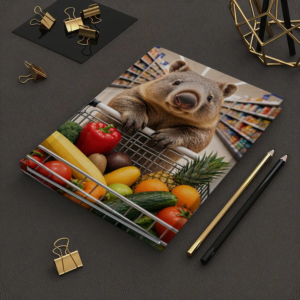 Wombat Shopping Fresh Vegetables Grocery Store – Notebooks