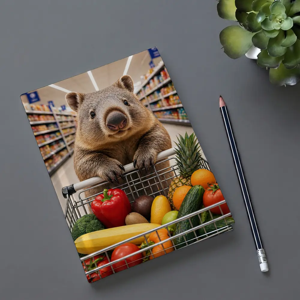 Wombat Shopping Fresh Vegetables Grocery Store – Notebooks