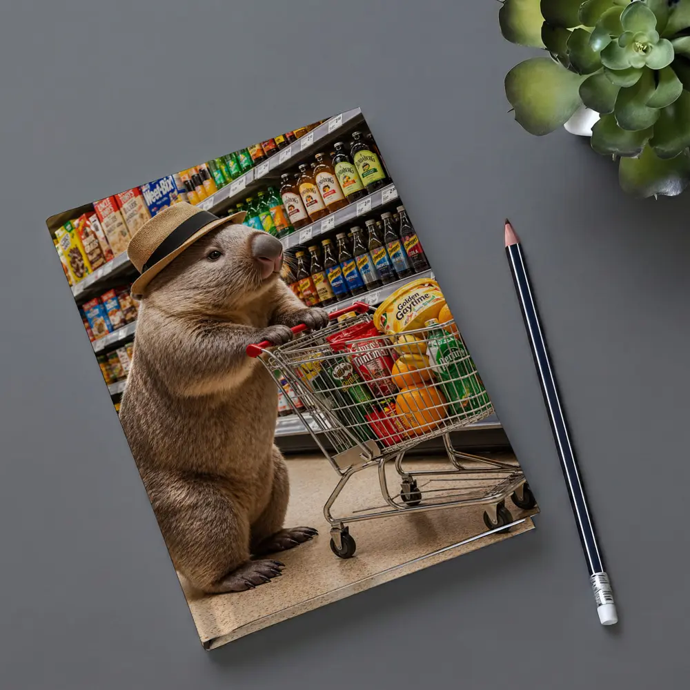 Wombat Shopping Cart Supermarket Grocery Store – Notebooks