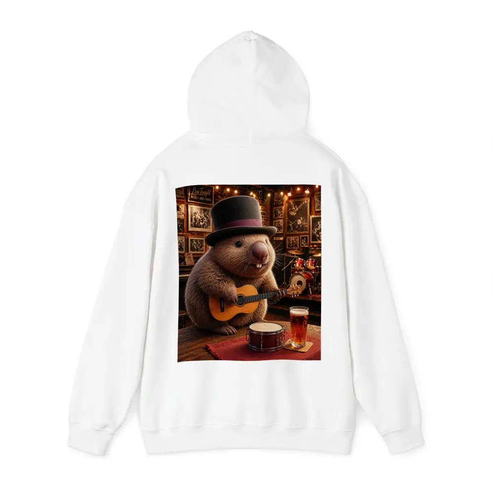 Wombat Playing Guitar Blues Music Club – Hoodies
