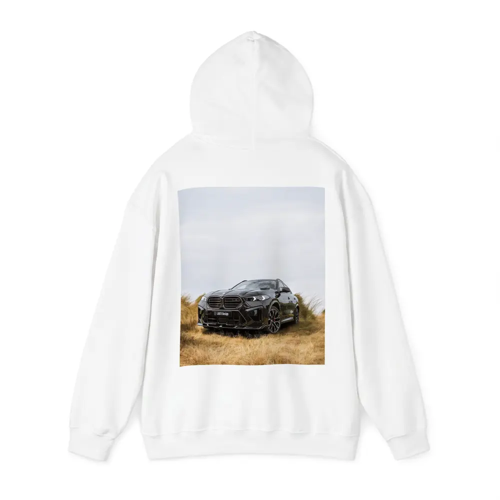 BMW X6M Black SUV Grass Field – Hoodies