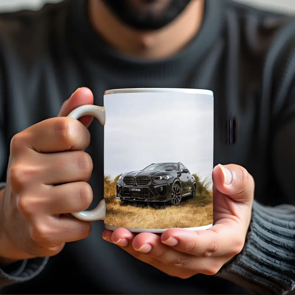 BMW X6M Black SUV Grass Field – Mugs