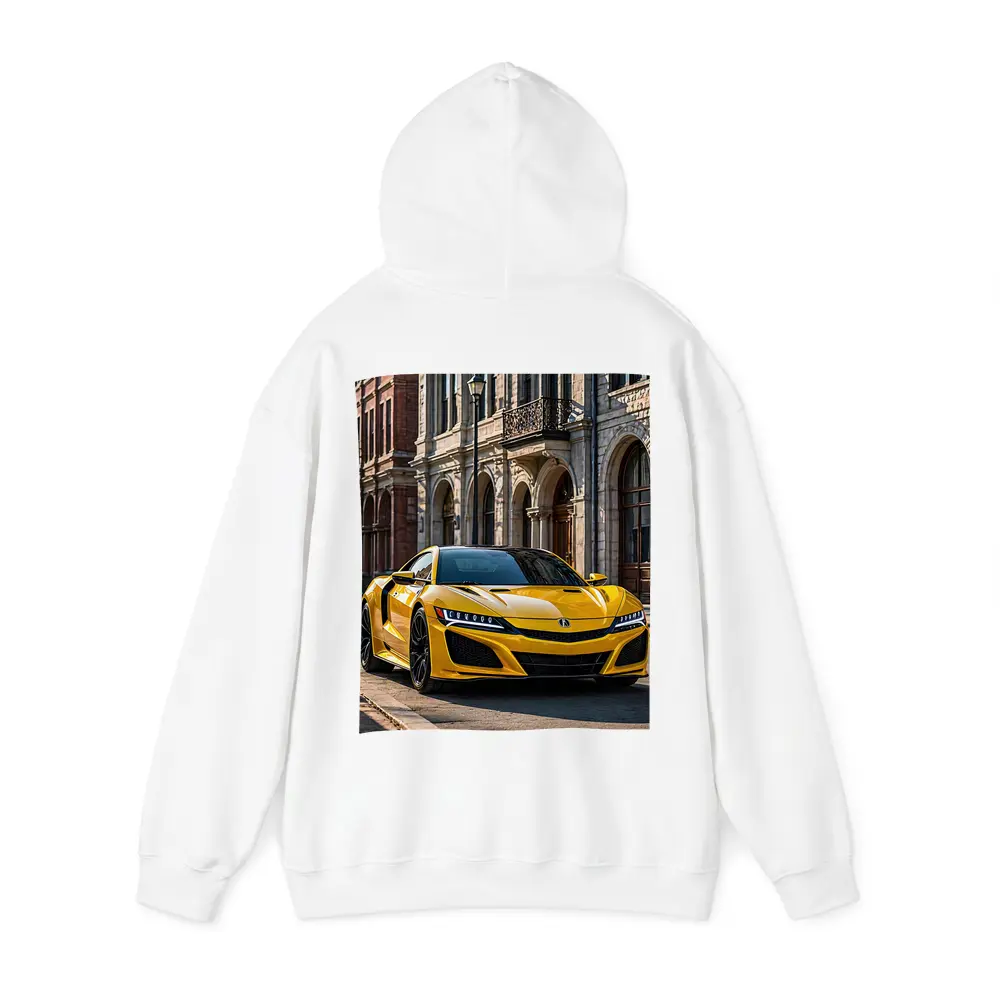 Yellow Acura NSX Classic European Street Setting – Hoodies