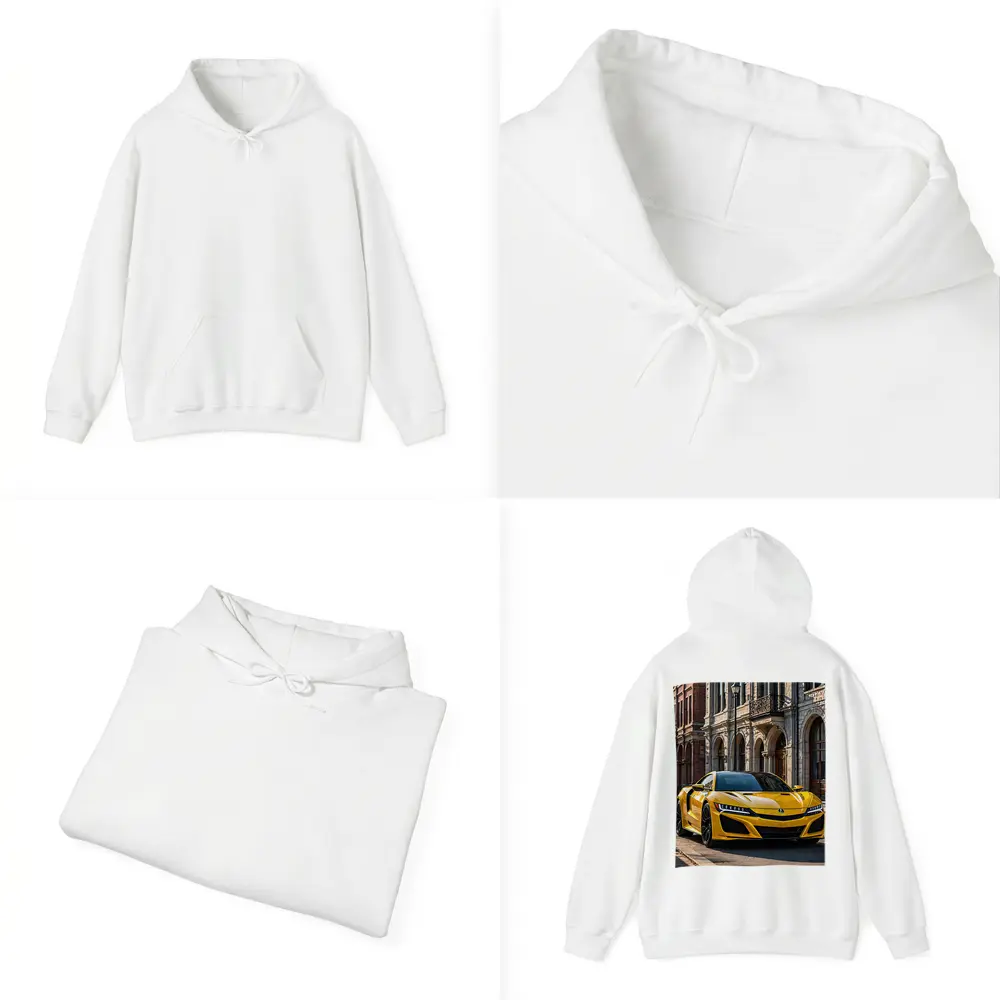Yellow Acura NSX Classic European Street Setting – Hoodies