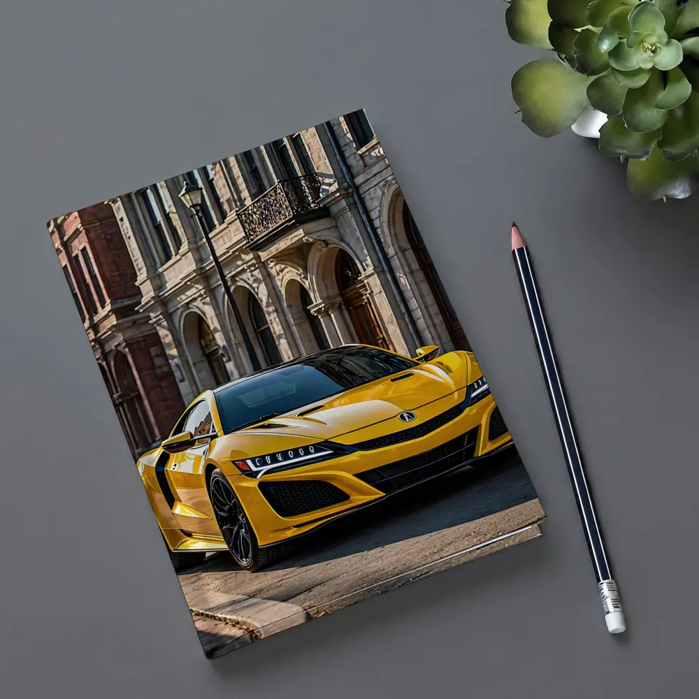 Yellow Acura NSX Classic European Street Setting – Notebooks
